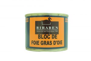 Bloc de foie gras d'oie, rouleau 180grs