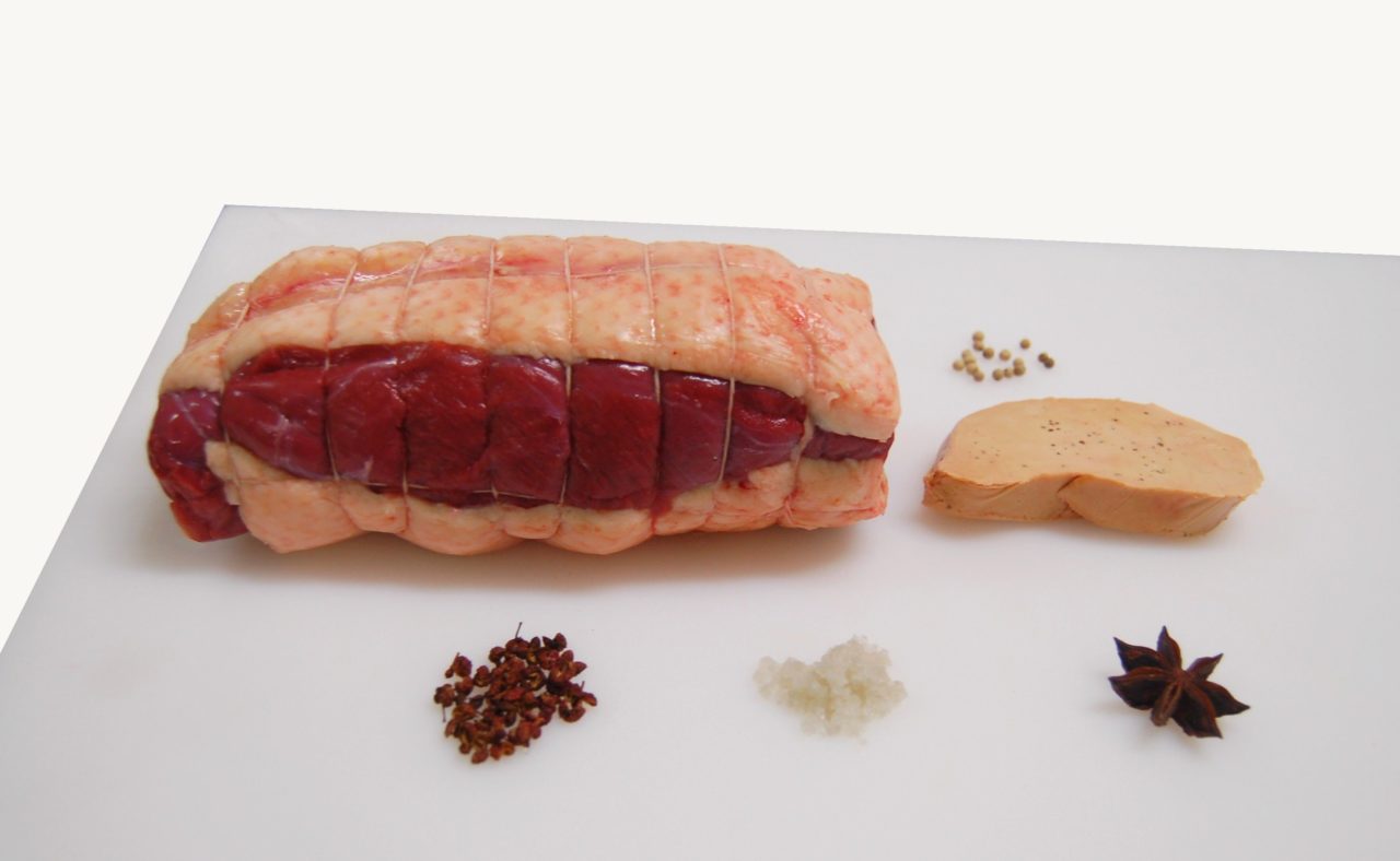 Rôti de canard gras fourré au foie gras 1,100kg