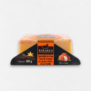 Spécialité de foie gras de canard mi-cuit aux litchis et à la vanille - 200g