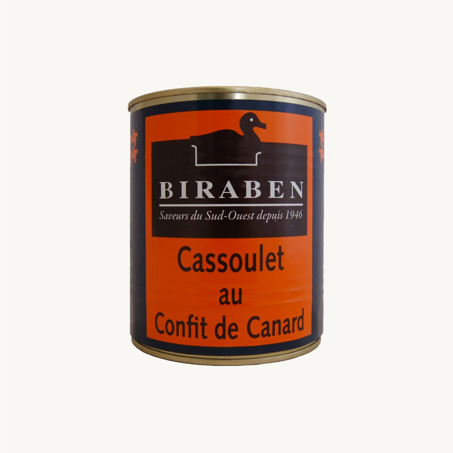 Biraben - Cassoulet aux manchons de canard confits, boite 840g