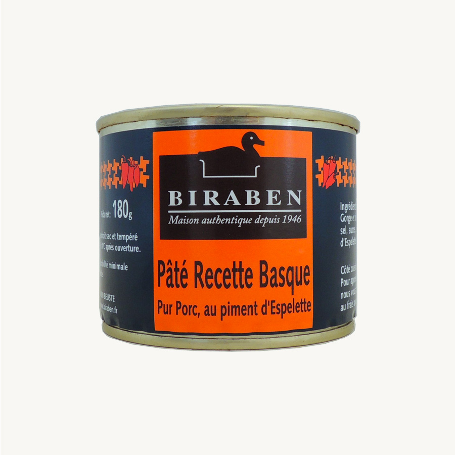 Pâté recette Basque au piment d'Espelette bte 180g