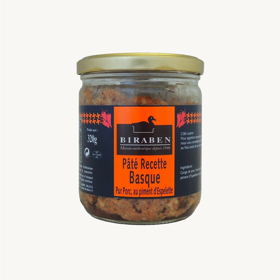 Pâté recette Basque au piment d'Espelette bl 320g