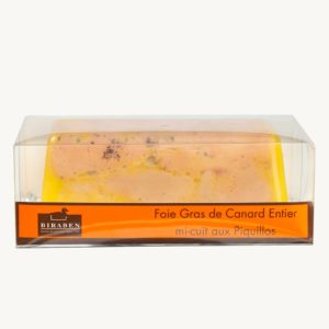 Spécialité de foie gras de canard mi-cuit aux Piquillos