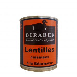 Lentilles cuisinées, boite 820grs
