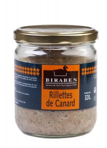 Rillettes pur canard, bocal 320grs