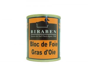 Bloc de foie gras d'oie, rouleau 125grs
