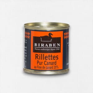 Rillettes pur canard au foie de canard - boite 90g