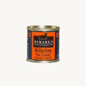 Biraben - Rillettes pur canard au foie de canard - 90 g