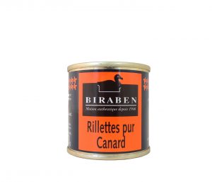 Rillettes pur canard, boite 90grs