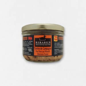 Terrine de campagne pur porc au piment béarnais fumé - bocal 180g