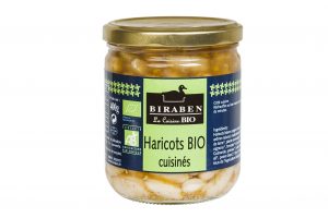 Haricots BIO cuisinés, bocal 400grs
