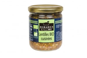 Lentilles BIO cuisinées, bocal 400grs