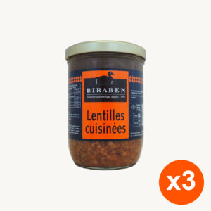 Lot de 3 bocaux 770g – Lentilles cuisinées