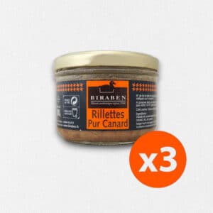 Lot de 3 bocaux 180g - Rillettes pur canard