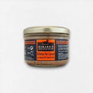 Rillettes pur canard au Magret de canard fumé - bocal 180g