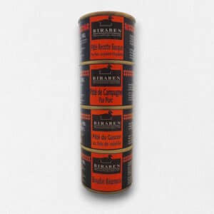 Lot de 4 boites 180g - Pâté basque, gascon, campagne et Boudin Béarnais