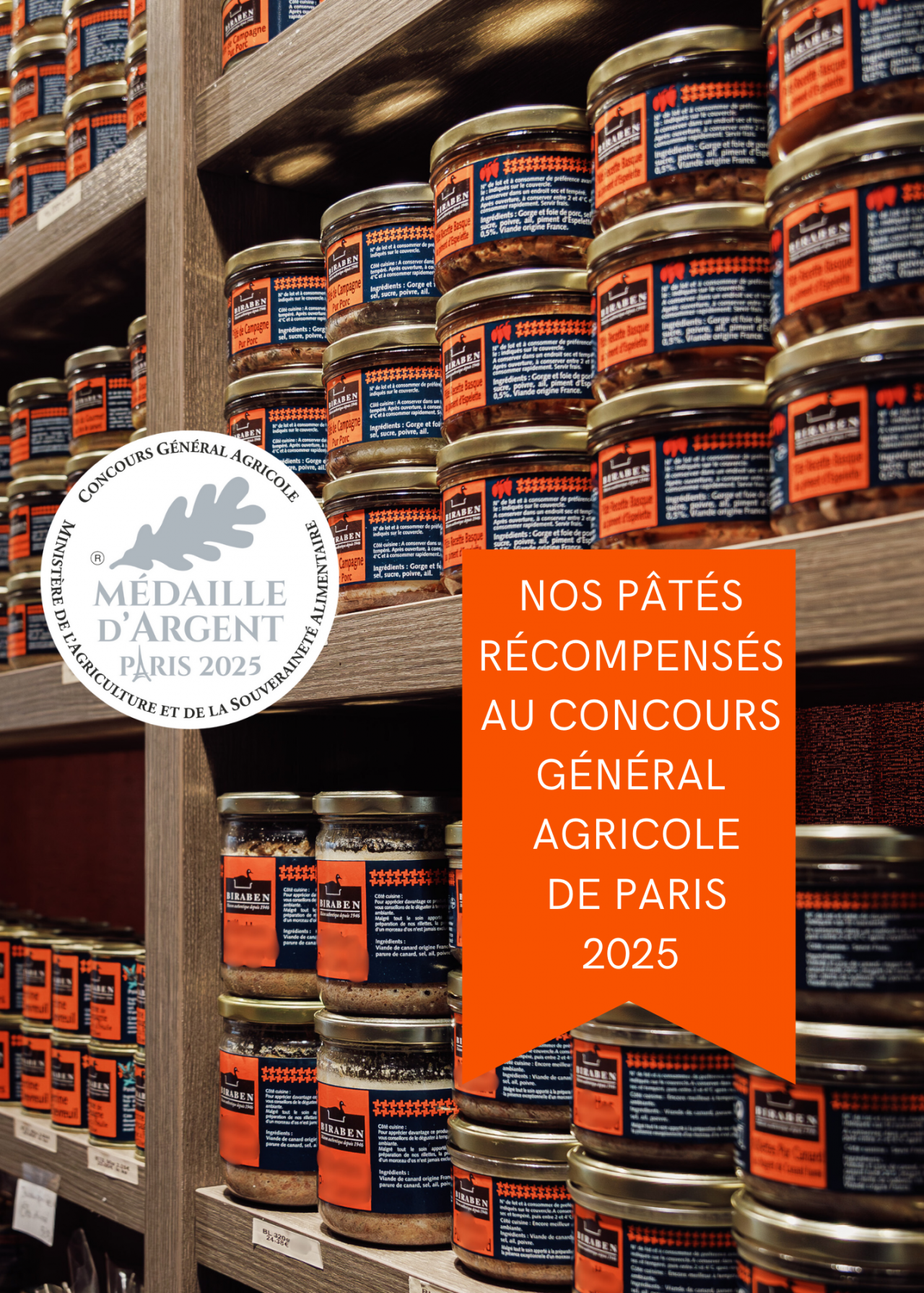 NOS PÂTÉS RÉCOMPENSÉS AU CONCOURS GENERAL AGRICOLE(1)