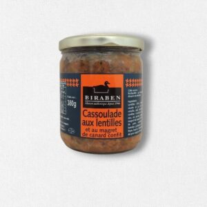 Cassoulade aux lentilles et au magret de canard confit - bocal 380g